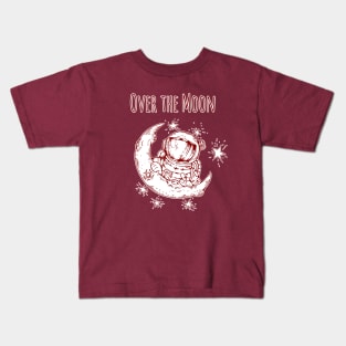 "Over the Moon" Cute Astronaut Kids T-Shirt